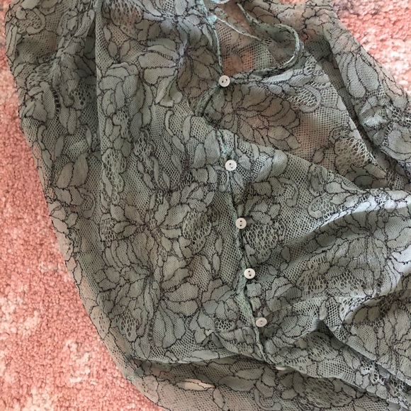 Green lace blouse Zara - Picture 6 of 6
